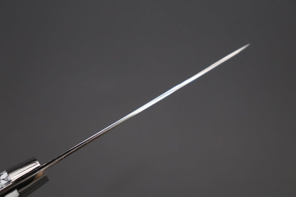 Takeshi Saji Paring Takeshi Saji SUMMIT ― Limited Edition Custom Series Summer Edition SMT-1007 R-2 Custom Damascus Paring 95mm (3.7 Inch, White Ice Turquoise Handle)