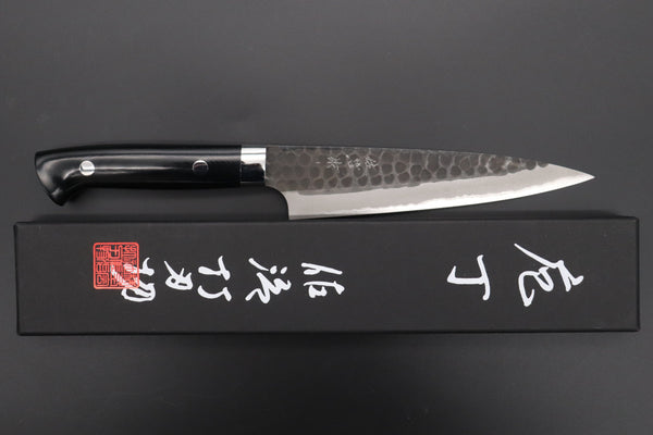 Takeshi Saji Petty Takeshi Saji Aogami Super Custom Series Petty (130mm and 150mm, Linen Micarta Handle)