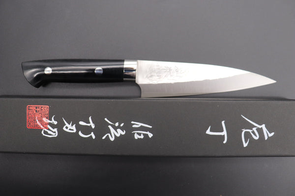 Takeshi Saji Petty Takeshi Saji SRS-13 Custom Series Petty 135mm (5.3 inch, Black Linen Micarta Handle)