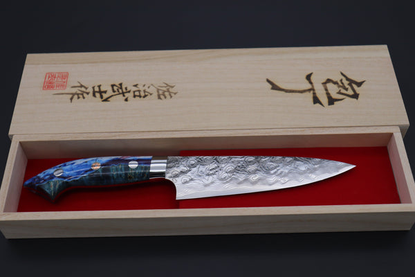 Takeshi Saji Petty Takeshi Saji SUMMIT ― Limited Edition Custom Series Designed By Nomura SMT-568 R-2 Custom Damascus Petty 130mm (5.1 Inch)