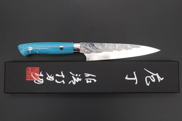 Takeshi Saji Petty Takeshi Saji SUMMIT ― Limited Edition Custom Series SMT-1022 STRIX SAN-MAI Custom Hammered Petty 135mm (5.3 Inch)