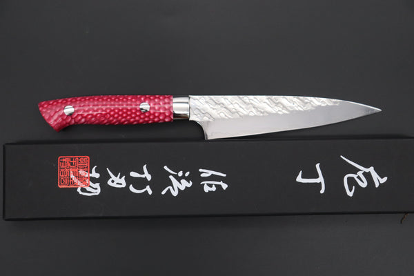 Takeshi Saji Petty Takeshi Saji SUMMIT ― Limited Edition Custom Series SMT-1024 STRIX SAN-MAI Custom Hammered Petty 135mm (5.3 Inch)