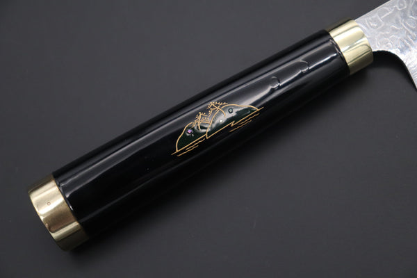 Takeshi Saji Petty Takeshi Saji Urushi & Makie Series "Mt. Fuji Motif" R-2 Custom Diamon Damascus STU-43 Petty 135mm (5.3')