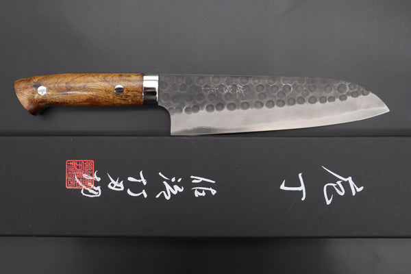 Takeshi Saji Santoku ASBI-3 Santoku 180mm Takeshi Saji Aogami Super Custom Series Santoku 180mm (7 inch, Ironwood Handle)