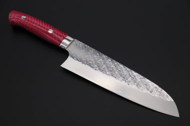 Takeshi Saji Santoku Takeshi Saji SUMMIT ― Limited Edition Custom Series SMT-1026 STRIX SAN-MAI Custom Hammered Santoku 180mm (7 Inch)