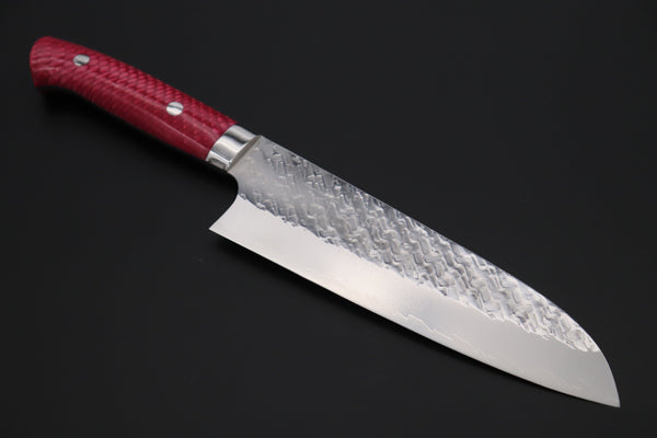 Takeshi Saji Santoku Takeshi Saji SUMMIT ― Limited Edition Custom Series SMT-1026 STRIX SAN-MAI Custom Hammered Santoku 180mm (7 Inch)