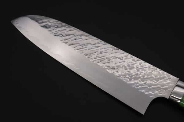 Takeshi Saji Santoku Takeshi Saji SUMMIT ― Limited Edition Custom Series SMT-1027 STRIX SAN-MAI Custom Hammered Santoku 180mm (7 Inch)