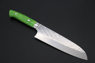Takeshi Saji Santoku Takeshi Saji SUMMIT ― Limited Edition Custom Series SMT-1027 STRIX SAN-MAI Custom Hammered Santoku 180mm (7 Inch)