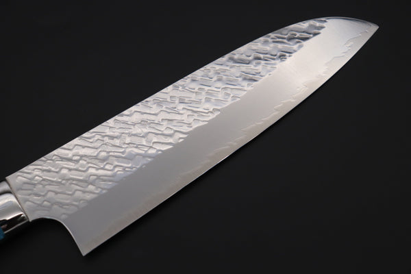 Takeshi Saji Santoku Takeshi Saji SUMMIT ― Limited Edition Custom Series SMT-1028 STRIX SAN-MAI Custom Hammered Santoku 180mm (7 Inch)