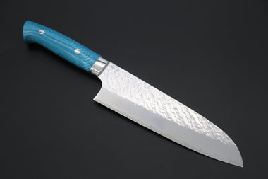 Takeshi Saji Santoku Takeshi Saji SUMMIT ― Limited Edition Custom Series SMT-1028 STRIX SAN-MAI Custom Hammered Santoku 180mm (7 Inch)