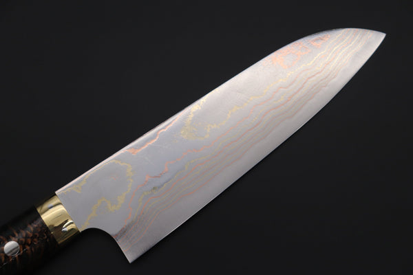 Takeshi Saji Santoku Takeshi Saji SUMMIT ― Limited Edition Custom Series SMT-819 Blue Steel No.2 Rainbow Damascus Santoku 180mm (7 inch)