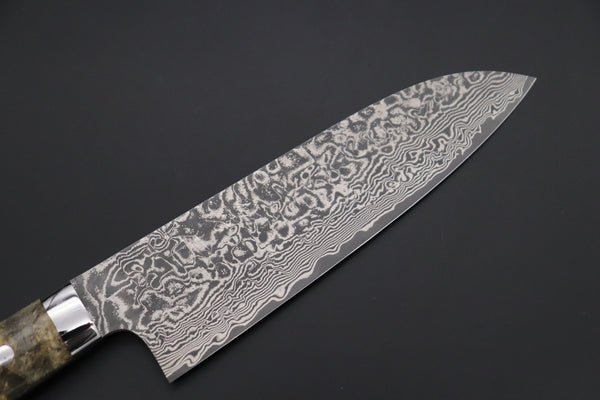 Takeshi Saji Santoku Takeshi Saji SUMMIT ― Limited Edition Custom Series SMT-852 R-2 Custom Damascus Santoku 180mm (7 Inch)