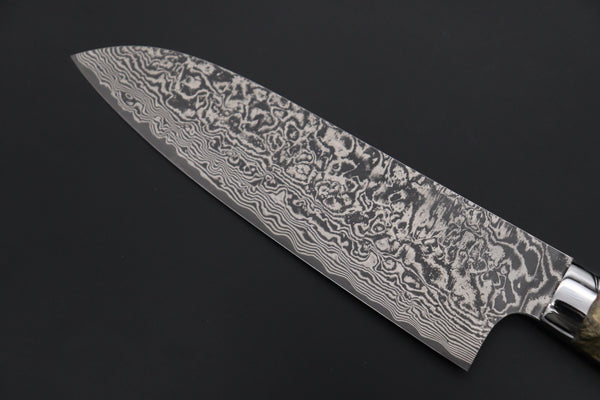 Takeshi Saji Santoku Takeshi Saji SUMMIT ― Limited Edition Custom Series SMT-852 R-2 Custom Damascus Santoku 180mm (7 Inch)