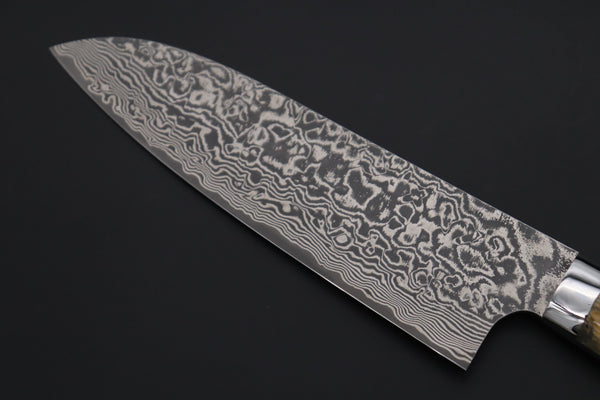 Takeshi Saji Santoku Takeshi Saji SUMMIT ― Limited Edition Custom Series SMT-853 R-2 Custom Damascus Santoku 180mm (7 Inch)