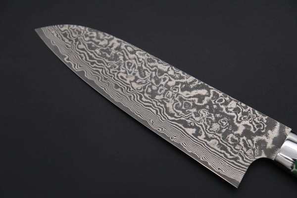 Takeshi Saji Santoku Takeshi Saji SUMMIT ― Limited Edition Custom Series SMT-854 R-2 Custom Damascus Santoku 180mm (7 Inch)