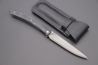 Takeshi Saji Steak Knife Takeshi Saji R-2 Damascus Steak Knife (Black G-10 Handle)