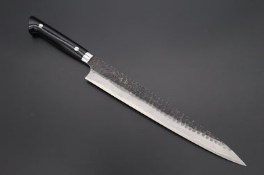 Takeshi Saji Sujihiki Takeshi Saji Aogami Super Custom Series Sujihiki (240mm & 270mm, 2 Sizes, Linen Micarta Handle)