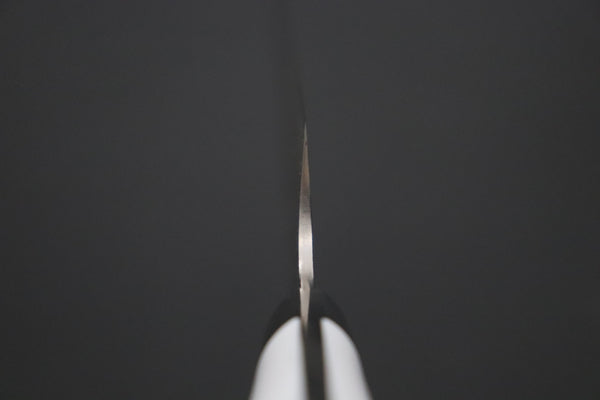 Takeshi Saji Sujihiki TS-18 Sujihiki 270mm (10.6 inch) Takeshi Saji R-2 Custom Diamond Damascus Series TS-18 Sujihiki 270mm (10.6 Inch, White Corian Handle)