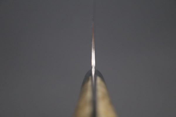 Takeshi Saji Sujihiki Takeshi Saji SUMMIT ― Limited Edition Custom Series SMT-1140 VG-10W磨 Multi-Colored Golden-Rainbow Damascus Sujihiki 270mm (10.6 Inch)