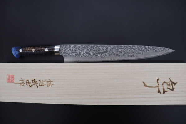 Takeshi Saji Sujihiki Takeshi Saji SUMMIT ― Limited Edition Custom Series SMT-885 R-2 Custom Damascus Sujihiki 270mm (10.6 Inch)