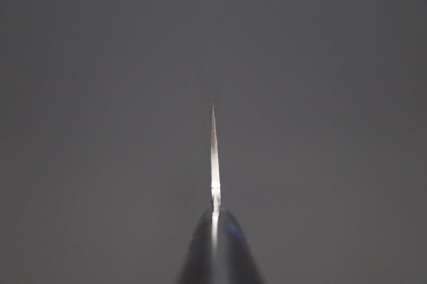 Takeshi Saji Sujihiki Takeshi Saji SUMMIT ― Limited Edition Custom Series Summer Edition SMT-1019 R-2 Custom Damascus Katana Slicer 240mm (9.4 Inch, Ocean Blue Color Stabilized Spruce Cones Hybrid Wood Handle)