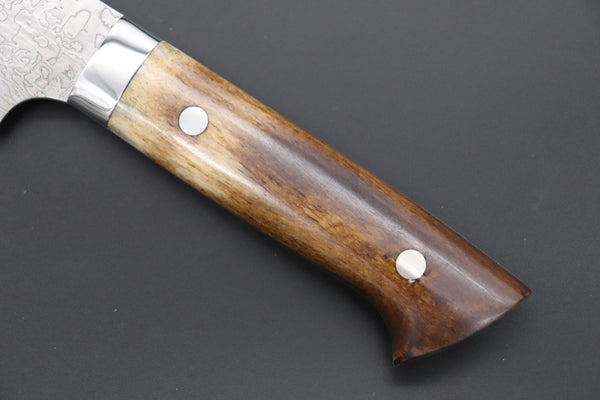 Takeshi Saji Sujihiki Takeshi Saji SUMMIT ― Limited Edition Custom Series Wild Summer Edition SMT-1020 R-2 Custom Damascus Katana Slicer 240mm (9.4 Inch, Smooth Stag Bone Handle)