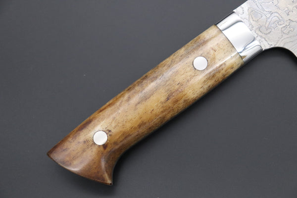 Takeshi Saji Sujihiki Takeshi Saji SUMMIT ― Limited Edition Custom Series Wild Summer Edition SMT-1020 R-2 Custom Damascus Katana Slicer 240mm (9.4 Inch, Smooth Stag Bone Handle)