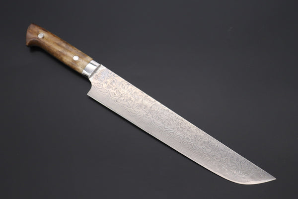 Takeshi Saji Sujihiki Takeshi Saji SUMMIT ― Limited Edition Custom Series Wild Summer Edition SMT-1020 R-2 Custom Damascus Katana Slicer 240mm (9.4 Inch, Smooth Stag Bone Handle)