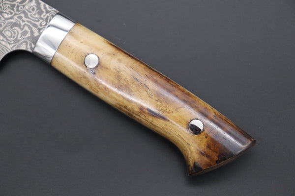Takeshi Saji Sujihiki Takeshi Saji SUMMIT ― Limited Edition Custom Series Wild Summer Edition SMT-1021 R-2 Custom Damascus Katana Slicer 240mm (9.4 Inch, Smooth Stag Bone Handle)