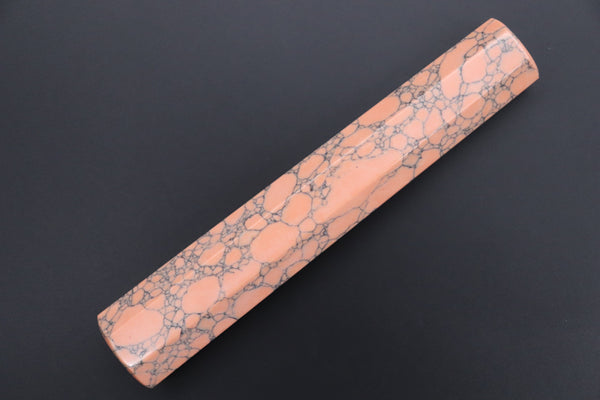 Takeshi Saji Wa Gyuto TSBO-1 Wa Gyuto 240mm / 4. Octagonal Soft-Pink-Color Turquoise Composite Stone Handle +$120 “Build Your Dream Knife” Takeshi Saji VG-10 Custom Polished Damascus TSBO-1 Wa Gyuto 240mm