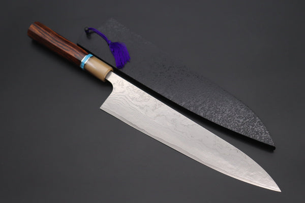 Takeshi Saji Wa Gyuto Takeshi Saji SUMMIT ― Limited Edition Custom Series VG-10 Custom Damascus Wa Gyuto 240mm (9.4 Inch, STCL-298)