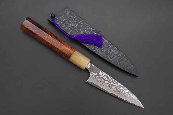 Takeshi Saji Wa Paring Takeshi Saji SUMMIT ― Limited Edition Custom Series VG-10 Custom Damascus Wa Paring 100mm (3.9 Inch, STCL-312)