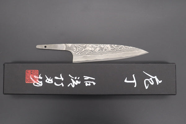 Takeshi Saji Wa Petty “Build Your Dream Knife” Takeshi Saji VG-10 Custom Black Nickel Damascus TSBO-7 Wa Petty 135mm (5.3 Inch)