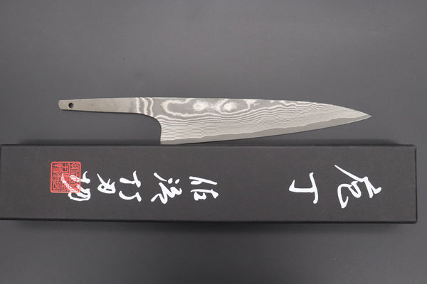 Takeshi Saji Wa Petty “Build Your Dream Knife” Takeshi Saji VG-10 Custom Black Nickel Damascus TSBO-8 Wa Petty 150mm (5.9 Inch)