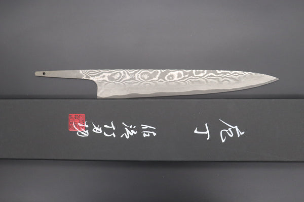 Takeshi Saji Wa Sujihiki “Build Your Dream Knife” Takeshi Saji VG-10 Custom Black Nickel Damascus TSBO-13 Wa Sujihiki 240mm (9.4 Inch)