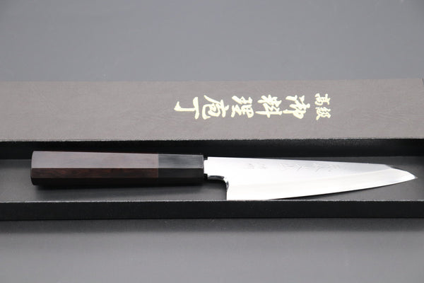 Fu-Rin-Ka-Zan Boning Knife | Honesuki Fu-Rin-Ka-Zan Limited, FSO-44 Hon Kasumi Gingami No.3 Boning Knife 150mm (5.9 Inch, Octagon Shaped Ebonywooden Handle)