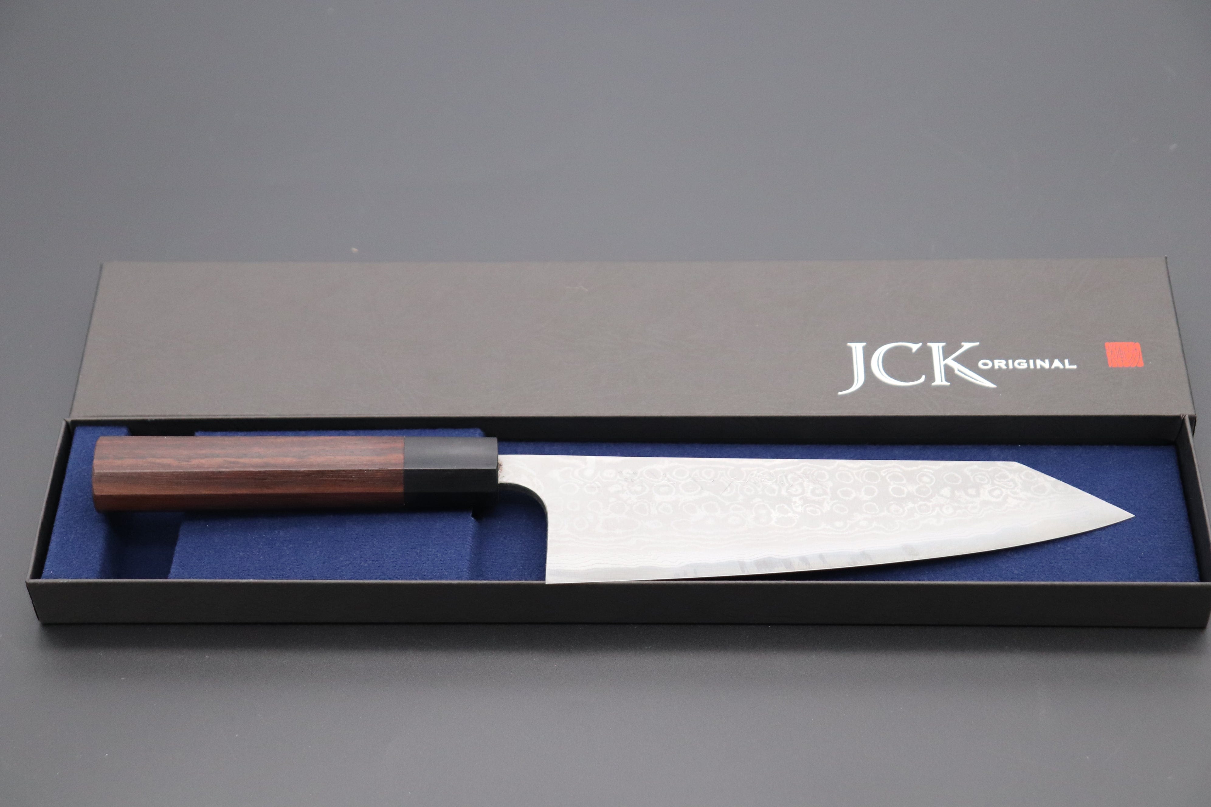 JCK Natures Blue Clouds Series AUS10 Tsuchime Hammered Petty and Bunka Knife  Set