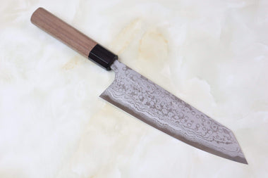 Fu-Rin-Ka-Zan Bunka FASD-7W Bunka 190mm (7.4 inch) Fu-Rin-Ka-Zan Aogami Super Custom Damascus Series FASD-7W Bunka 190mm (7.4 inch, Octagon Shaped Walnut-Wood Handle)