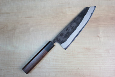 Fu-Rin-Ka-Zan Aogami Super Kurouchi Series FAB-6 Bunka 185mm (7.2 inch, Octagon Shaped Red-Sandal Wood Handle) - JapaneseChefsKnife.Com