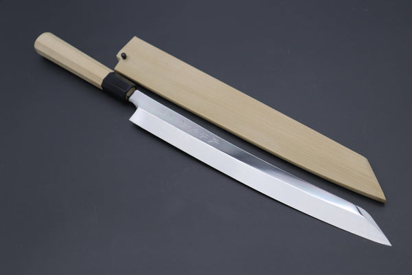 Fu-Rin-Ka-Zan Kiritsuke Yanagiba FSO-71 Kiritsuke Yanagiba 300mm (11.8 inch) Fu-Rin-Ka-Zan Limited, Solid VG-10 Special Order Made FSO-71 Kiritsuke Yanagiba 300mm (11.8 Inch, Curved Blade Version, Perfectly Mirror Polished)