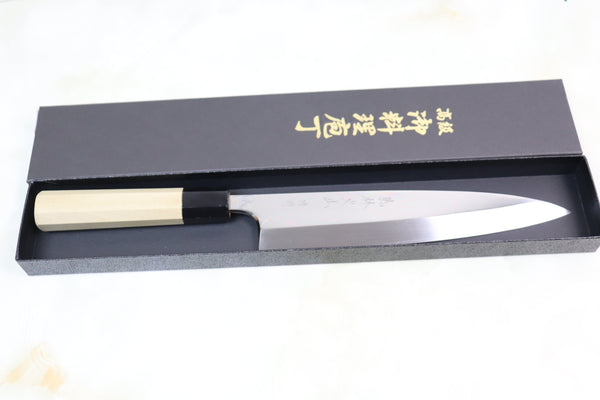 Fu-Rin-Ka-Zan Mioroshi Deba Fu-Rin-Ka-Zan Limited, (FSO-82) Solid VG-10 Blade Mioroshi Deba 225mm (8.8 inch, Perfectly Mirror Polished)