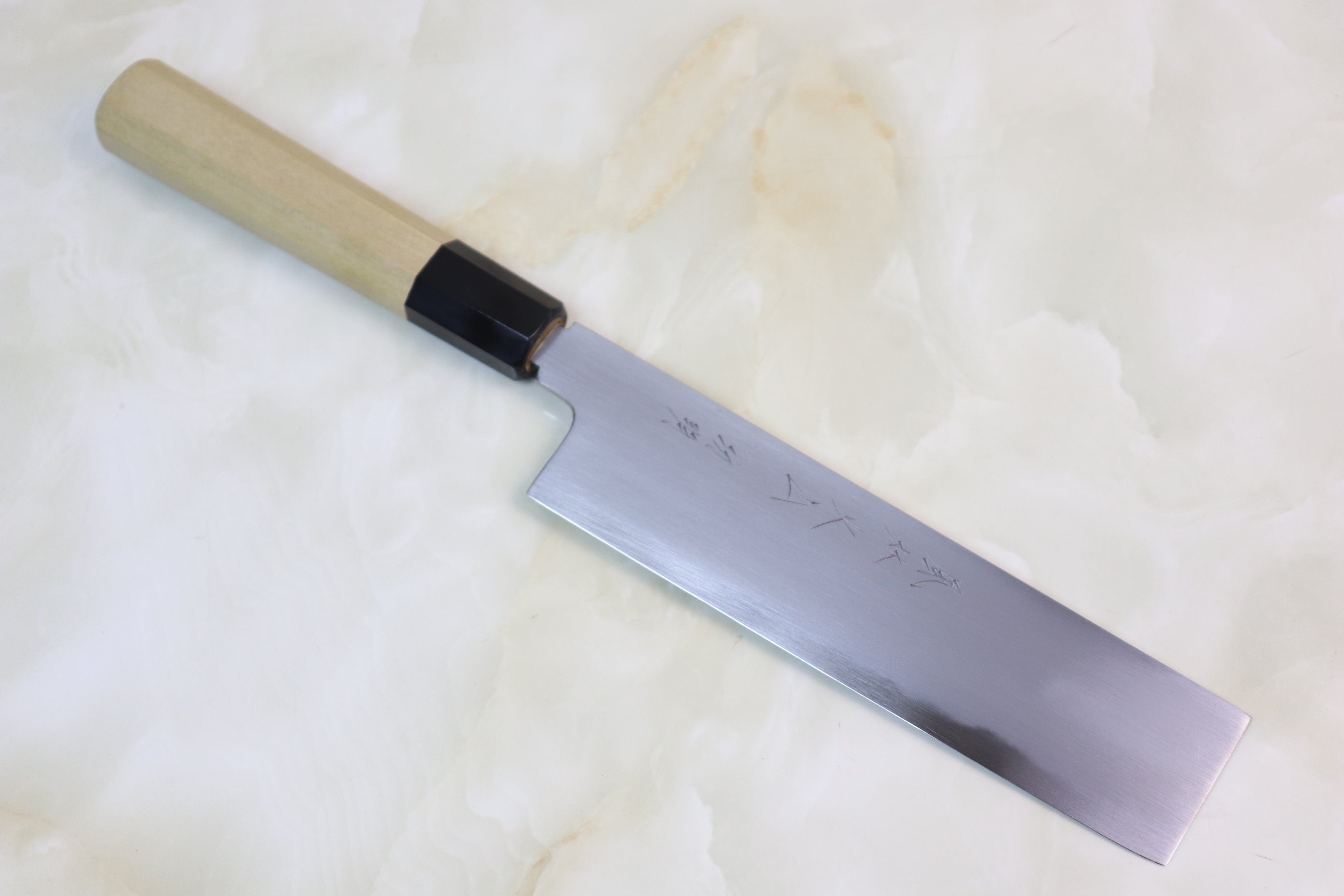 Crude Asian Nakiri Kitchen Chef Knife, Super Sharp, Thin Blade, Carbon  Steel -  Sweden