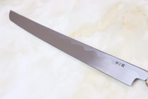 Fu-Rin-Ka-Zan Sakimaru Takohiki FSO-61 Sakimaru Takohiki 300mm (11.8 inch) Fu-Rin-Ka-Zan Limited, (FSO-61) Hon Kasumi Blue Steel No.1 Sakimaru Takohiki 300mm (11.8 Inch, Perfectly Mirror Polished Blade, Octagon Shaped Quince Wood Handle)