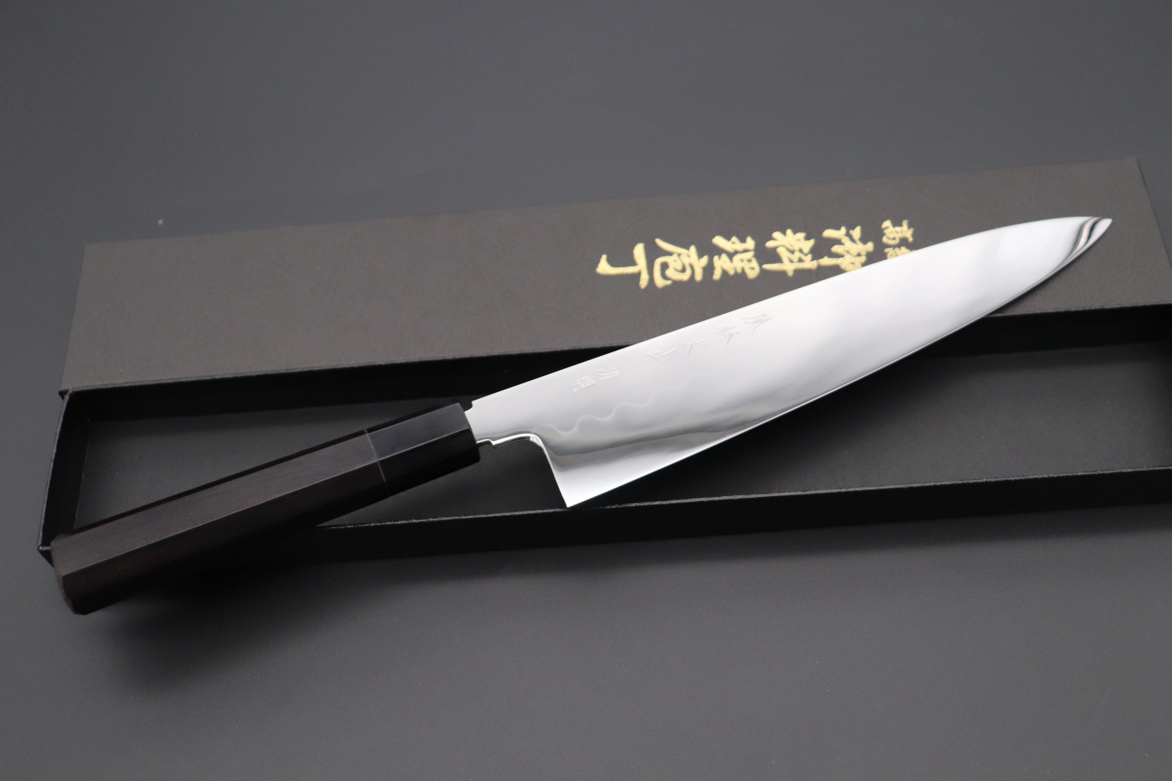 Fu-Rin-Ka-Zan White Steel No.2 Wa Series Hon Kasumi Wa Gyuto (210mm to  270mm, 3 sizes)