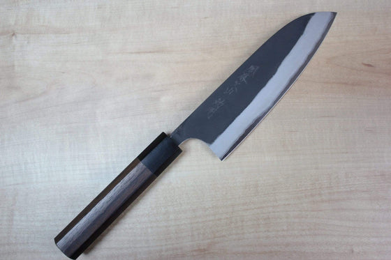 Fu-Rin-Ka-Zan Wa Santoku Fu-Rin-Ka-Zan Aogami Super Kurouchi Series FAB-4 Wa Santoku 170mm (6.6 inch, Octagon Shaped Red-Sandal Wood Handle)