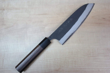 Fu-Rin-Ka-Zan Wa Santoku Fu-Rin-Ka-Zan Aogami Super Kurouchi Series FAB-4 Wa Santoku 170mm (6.6 inch, Octagon Shaped Red-Sandal Wood Handle)