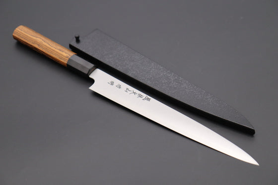 Fu-Rin-Ka-Zan Wa Sujihiki FHAP-9BB Wa Sujihiki 240mm(9.4inch - Black Water Buffalo Horn Ferrule) Fu-Rin-Ka-Zan HAP-40 Series Wa Sujihiki (240mm and 270mm, 2 sizes, Octagonal Bocote Wood Handle)