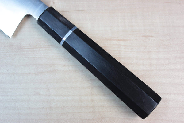 Hattori Wa Gyuto Octagon Shaped African Black Wood Handle With Nickel Silver Spacer Hattori Forums FH Series FH-9AS Wa Gyuto 270mm (10.6 inch, Octagon Shaped African Black Wood Handle With Nickel Silver Spacer)