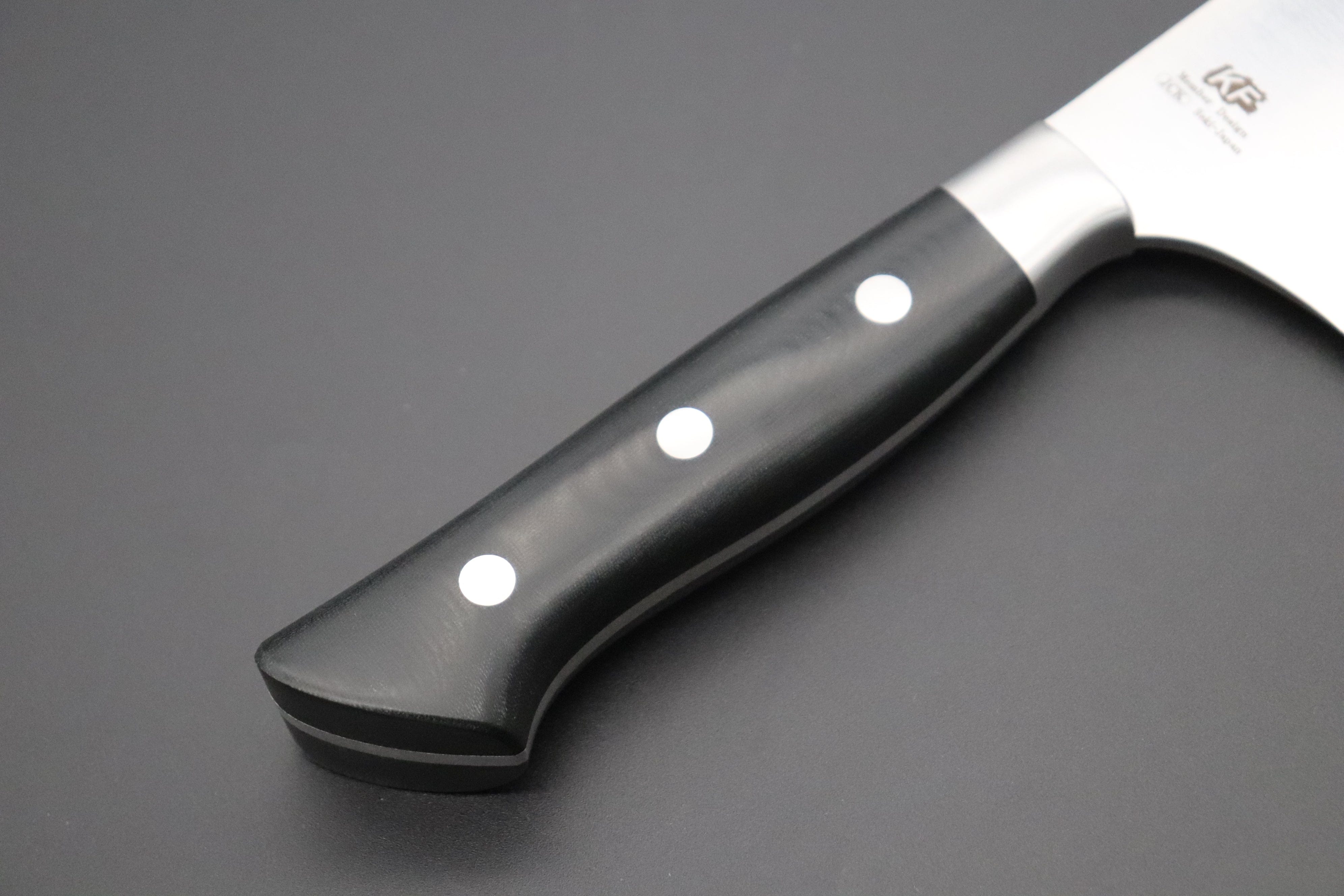 Jck Original Hattori Japanese Chef’s Knife, FH-11L Professional Wester Deba Knife, VG-10 Cobalt Steel Pro Kitchen Knife with Ergonomic Black Linen