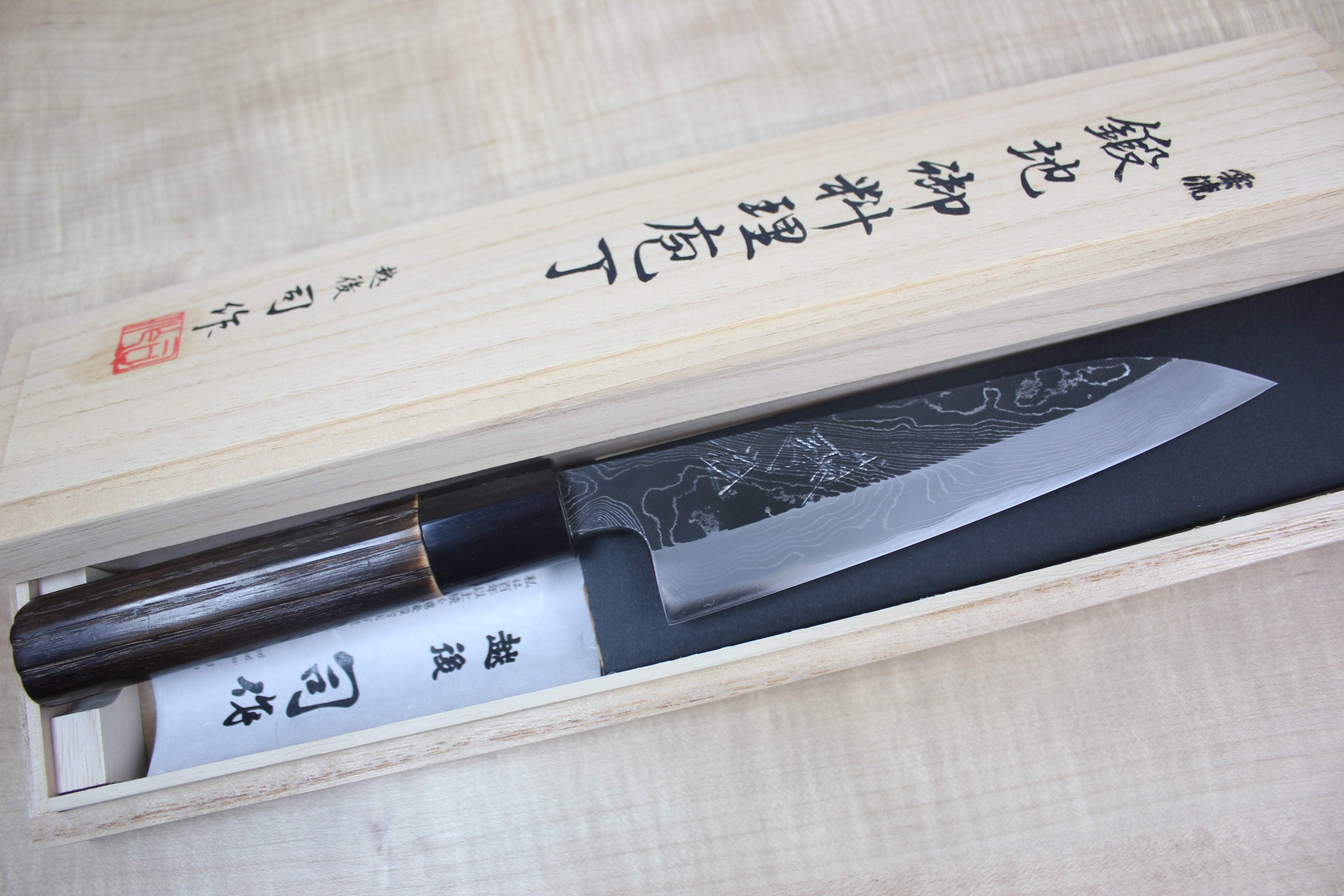 Tsukasa Hinoura Custom Knife "Unryu-Mon" Wa Petty 135mm Inch)